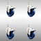 Service Caster 4 Inch 316SS Solid Polyurethane Wheel Swivel 12mm Stem Caster Set Lock Brake SCC-SS316TSTTL20S414-SPUS-M1215-4 - alternate 1